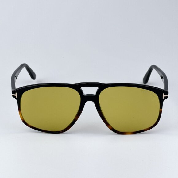 Tom Ford FT1000/S 05E PIERRE-02 BRAND NEW Sunglasses Black Brown Square Unisex